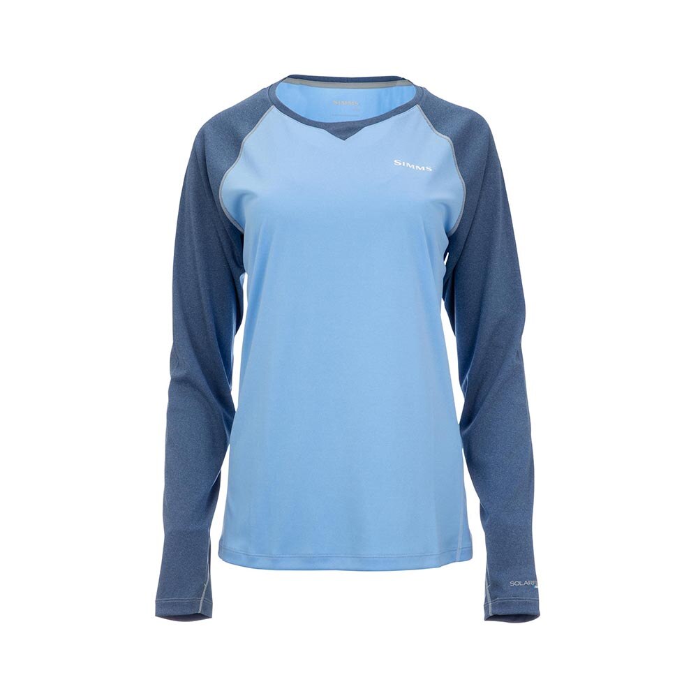 Simms Solarflex Long Sleeve Crewneck Women's in Cornflower Heather